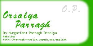 orsolya parragh business card